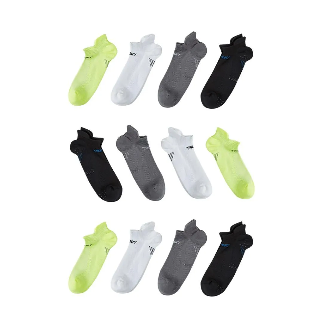 12X Rexy Seamless Sport Sneakers Socks Large Non-Slip Heel Tab MULTI COLOUR