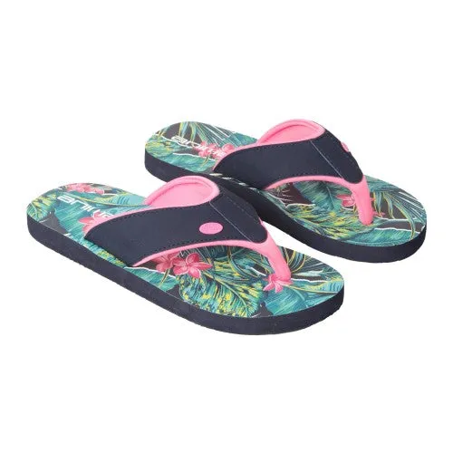 Animal Childrens/Kids Swish Tropical Leaves Recycled Flip Flops