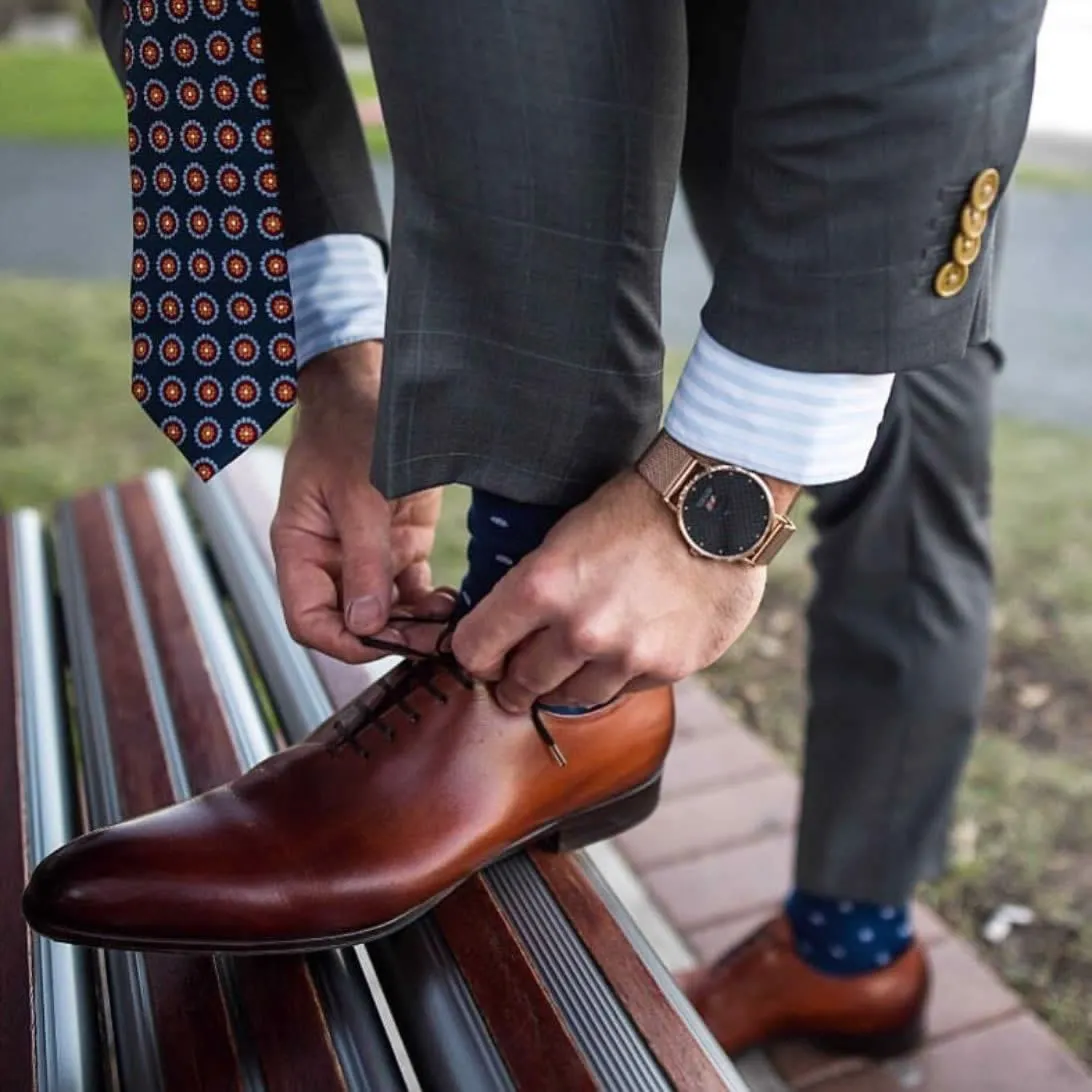 Benson Wholecut Oxford Chestnut