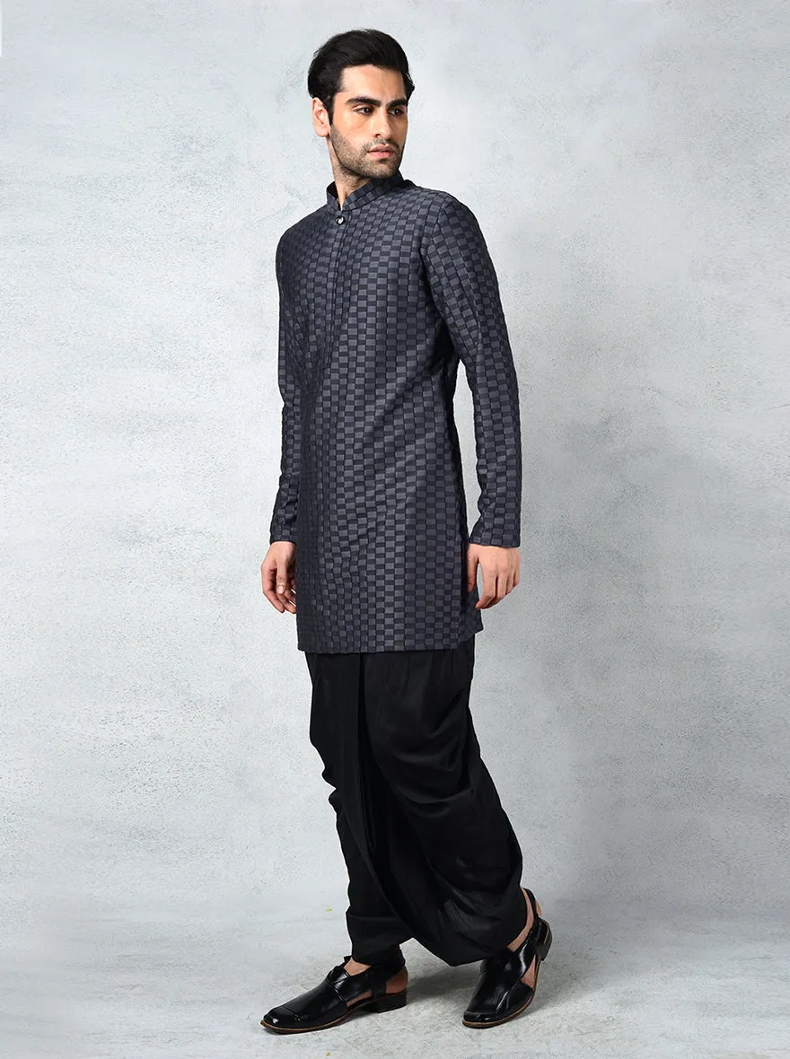 Black & Grey Kurta Pajama | Siddhesh Chauhan