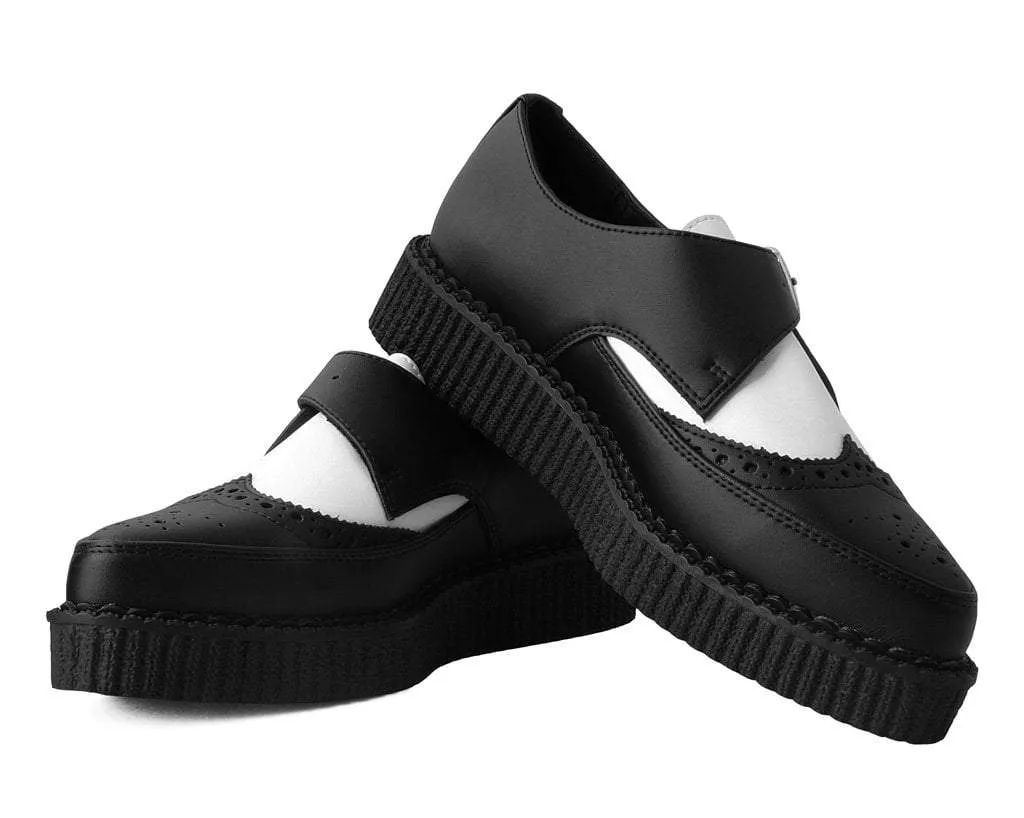 Black & White TUKskin™ Wing Buckle Pointed Creeper