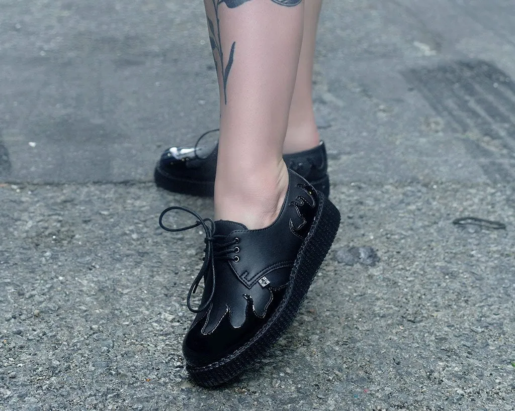 Black TUKskin™ & Patent Flame Creeper