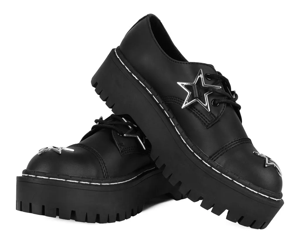 Black TUKskin Star Double Decker Brogue