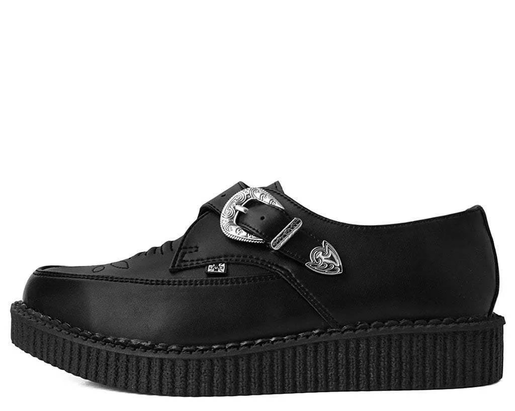 Black TUKskin™ Western Buckle Pointed Creeper