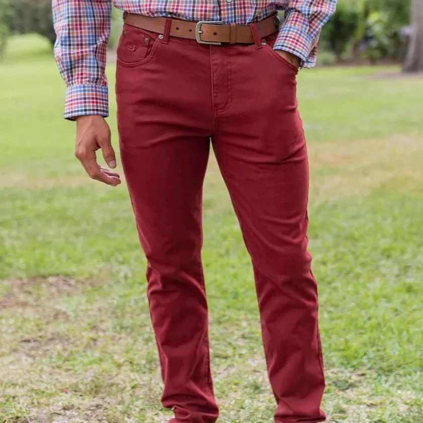 Brazos Stretch Twill Pant - Maroon