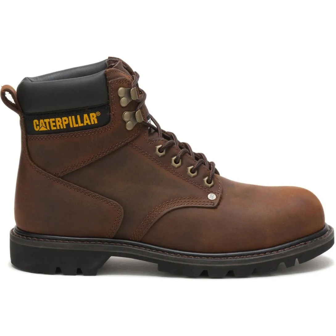 CAT Men's Second Shift Steel Toe Work Boot - Dark Brown - P89586