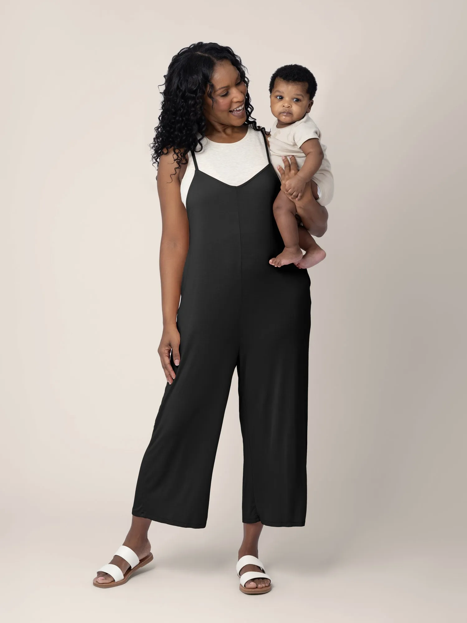 Charlie Maternity & Nursing Romper | Black