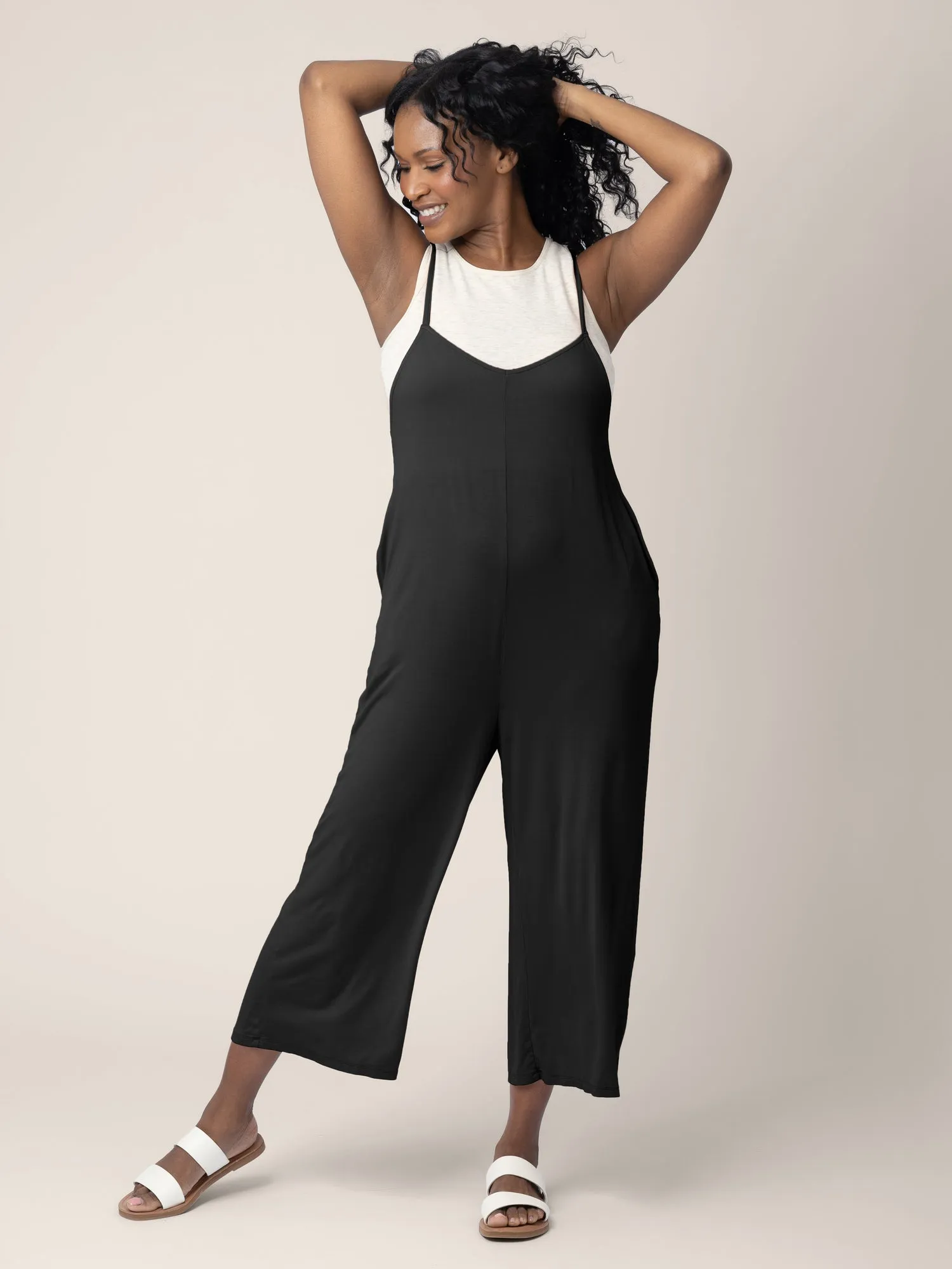 Charlie Maternity & Nursing Romper | Black