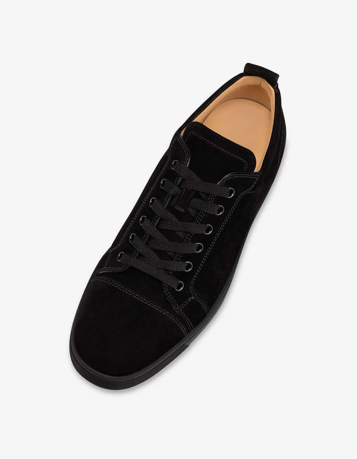 Christian Louboutin Louis Junior Black Suede Trainers -