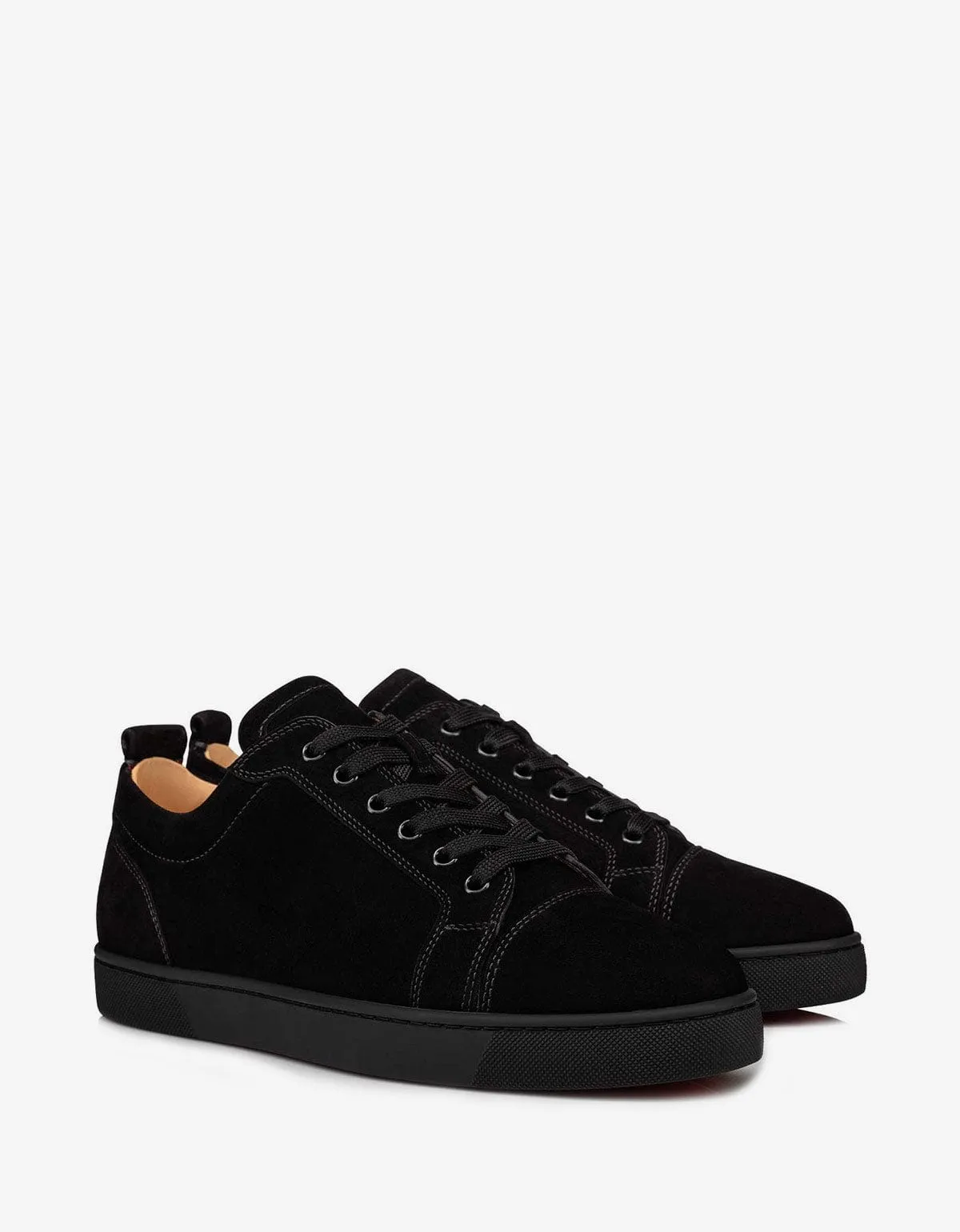 Christian Louboutin Louis Junior Black Suede Trainers -