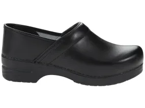 DANSKO WIDE Professional Black Box Leather Clogs