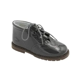 Diego- Grey Patent Leather Boy Dress Boots