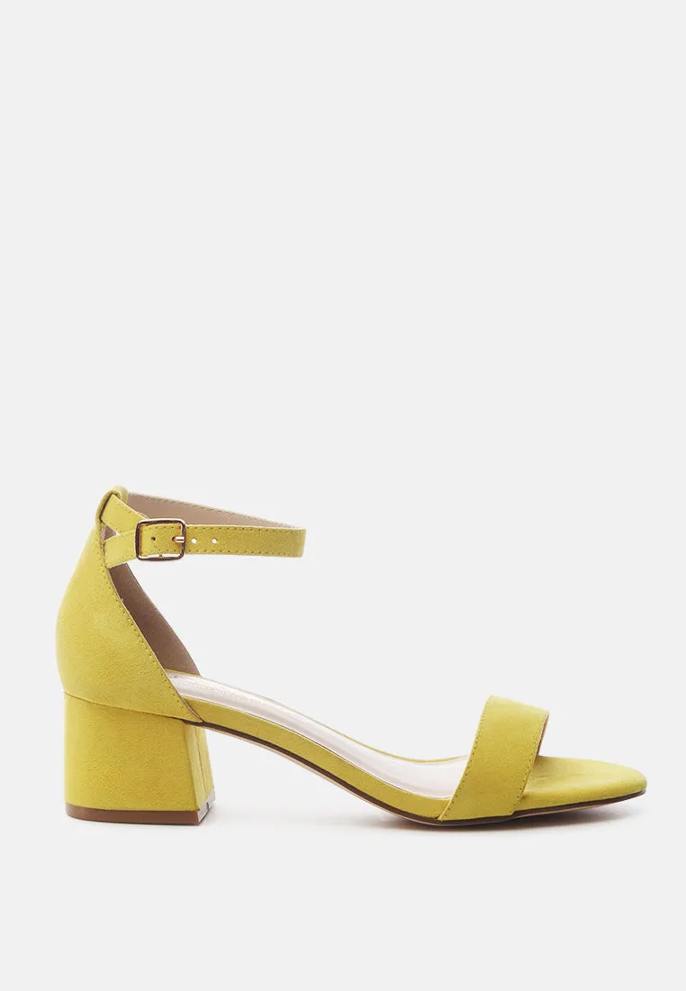 Ecrin Suede Block Heel Sandals