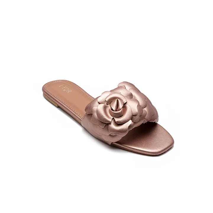 Faux Flower Slip On Sandal MY 222