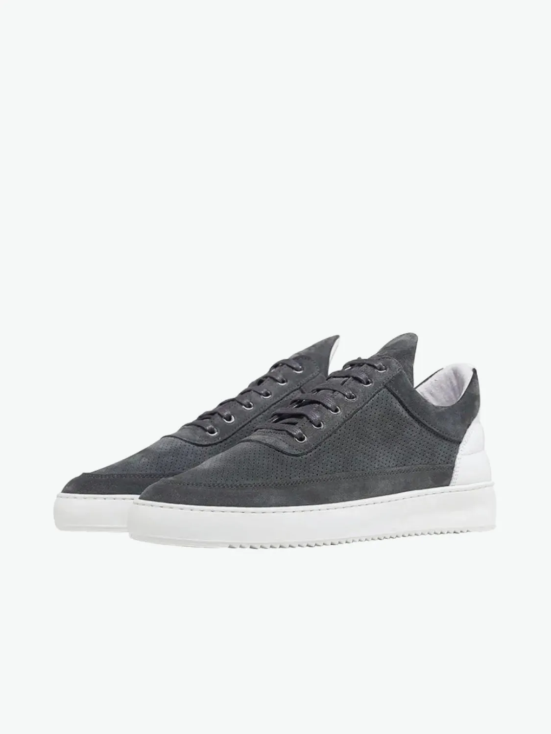 Filling Pieces Low Top Ripple Perforated Grey Sneakers