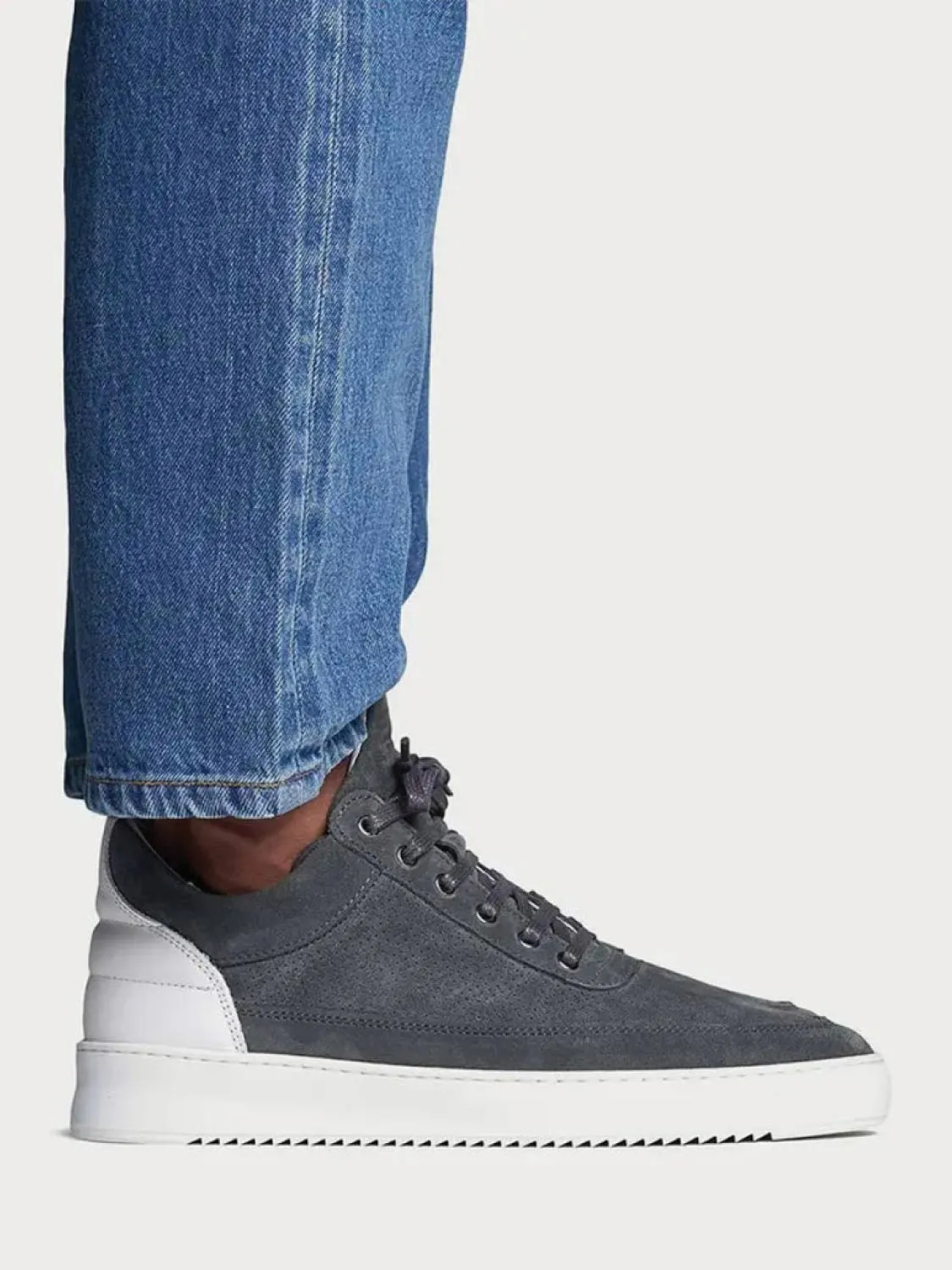 Filling Pieces Low Top Ripple Perforated Grey Sneakers