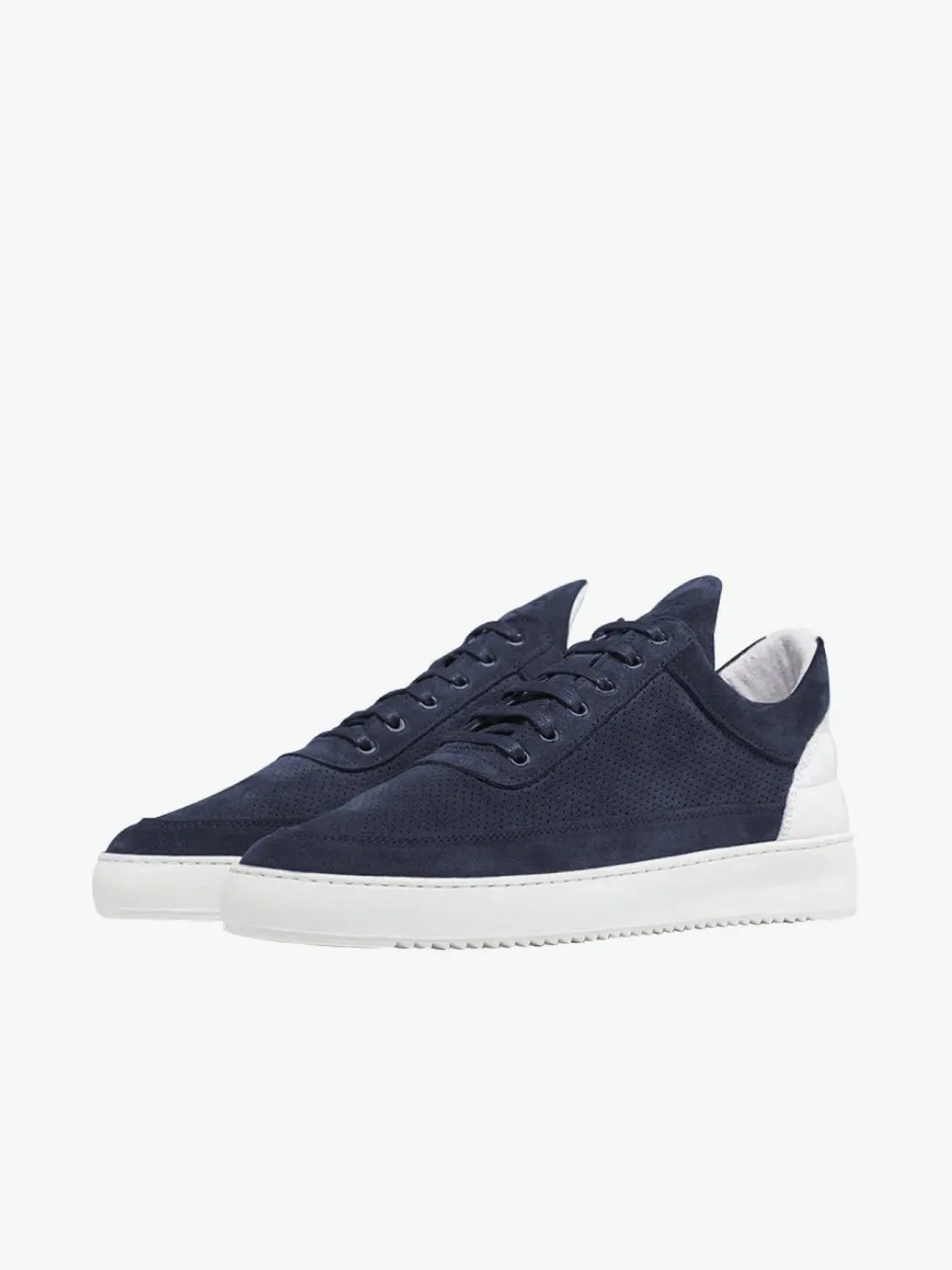 Filling Pieces Low Top Ripple Perforated Navy