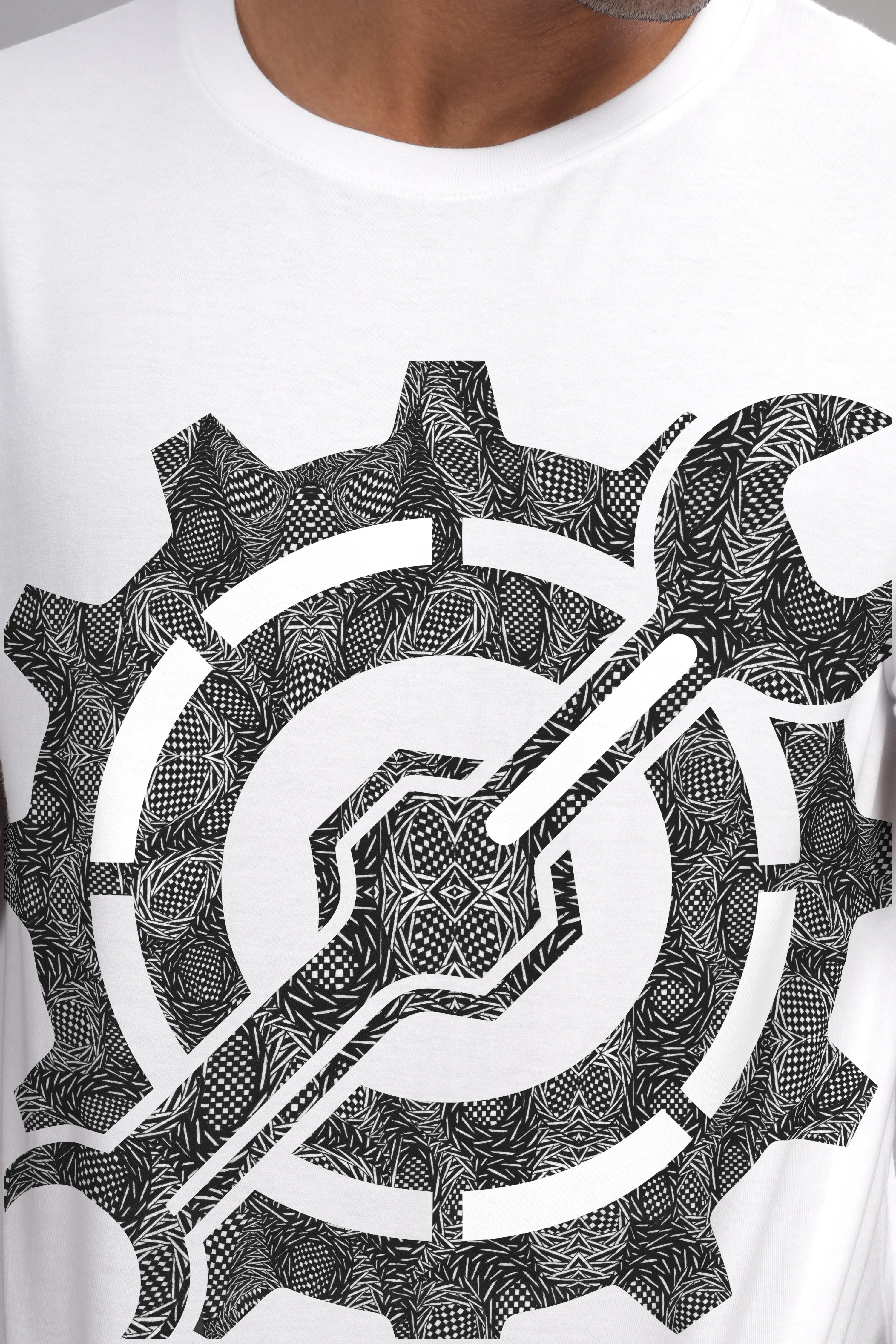 Gears and Graphite Unisex T-Shirt - 100% Cotton Crewneck Half Sleeve