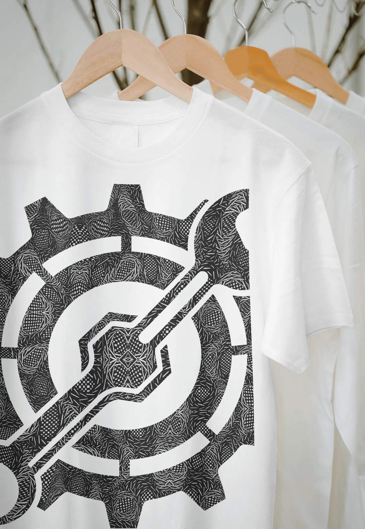 Gears and Graphite Unisex T-Shirt - 100% Cotton Crewneck Half Sleeve