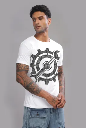 Gears and Graphite Unisex T-Shirt - 100% Cotton Crewneck Half Sleeve