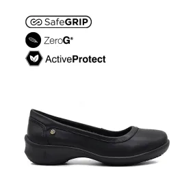 Genette Slip On Women's Shoes - Black Leather