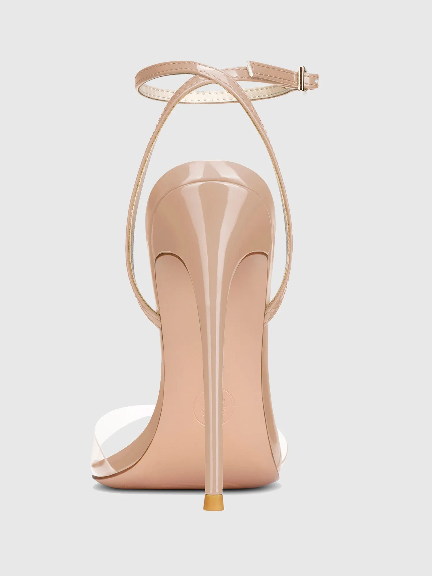 GG Heel Patent & PVC -  Nude