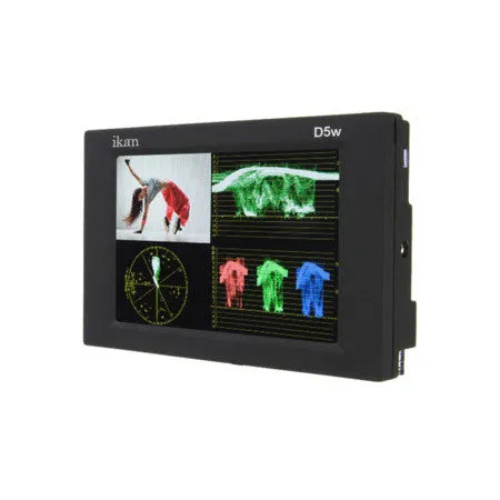 ikan D5w 7 Inch 3G-SDI LCD Waveform Monitor with Canon DV900 Battery Plate