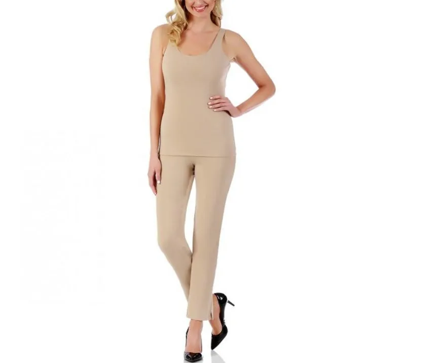 InstantFigure Straight Leg Pant with Slit 16801M