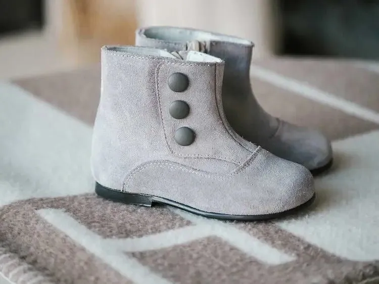 Isla- Grey Suede Boots