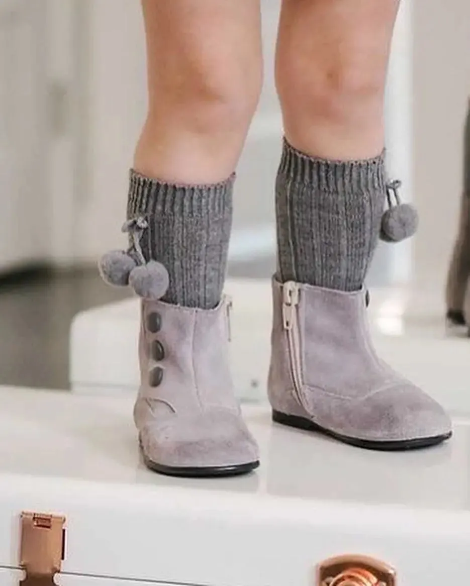 Isla- Grey Suede Boots