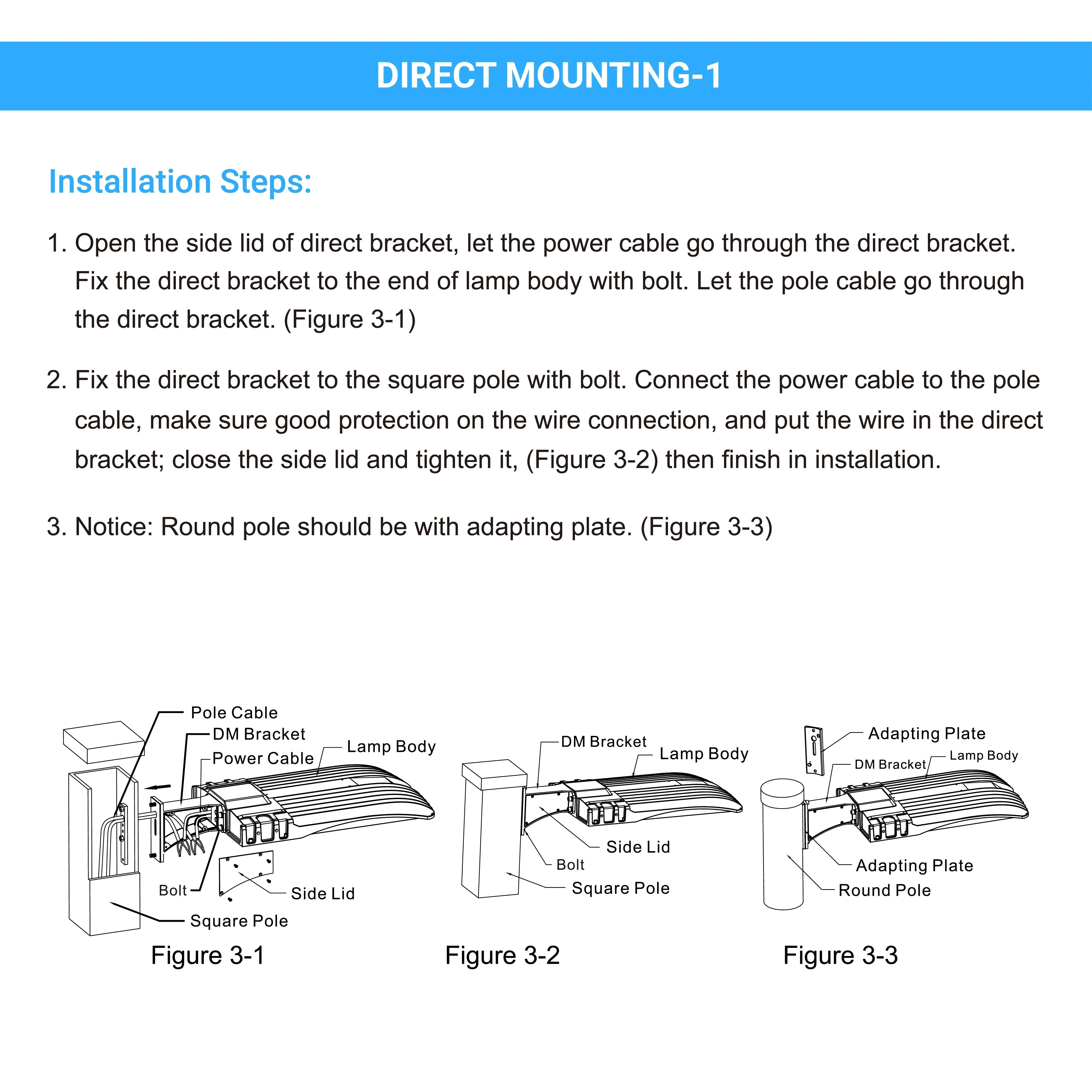 LED Pole Light 300W With Motion Sensor & Photocell, 5700K, UM, Bronze, Dusk to Dawn Capable - Parking Lot Lights