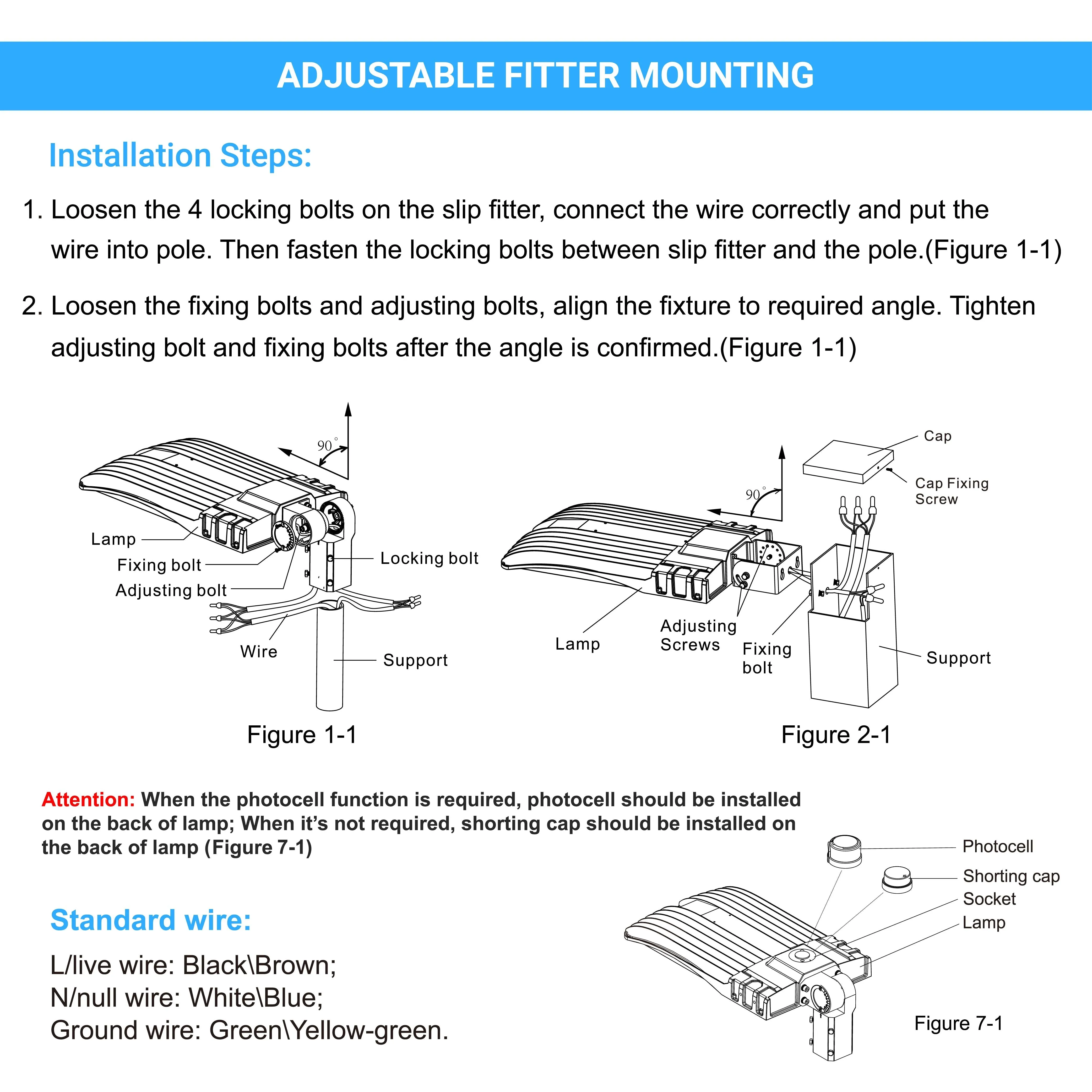 LED Pole Light 300W With Motion Sensor & Photocell, 5700K, UM, Bronze, Dusk to Dawn Capable - Parking Lot Lights