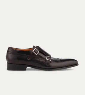 Liam Wingtip Monkstrap in Black St. Noma