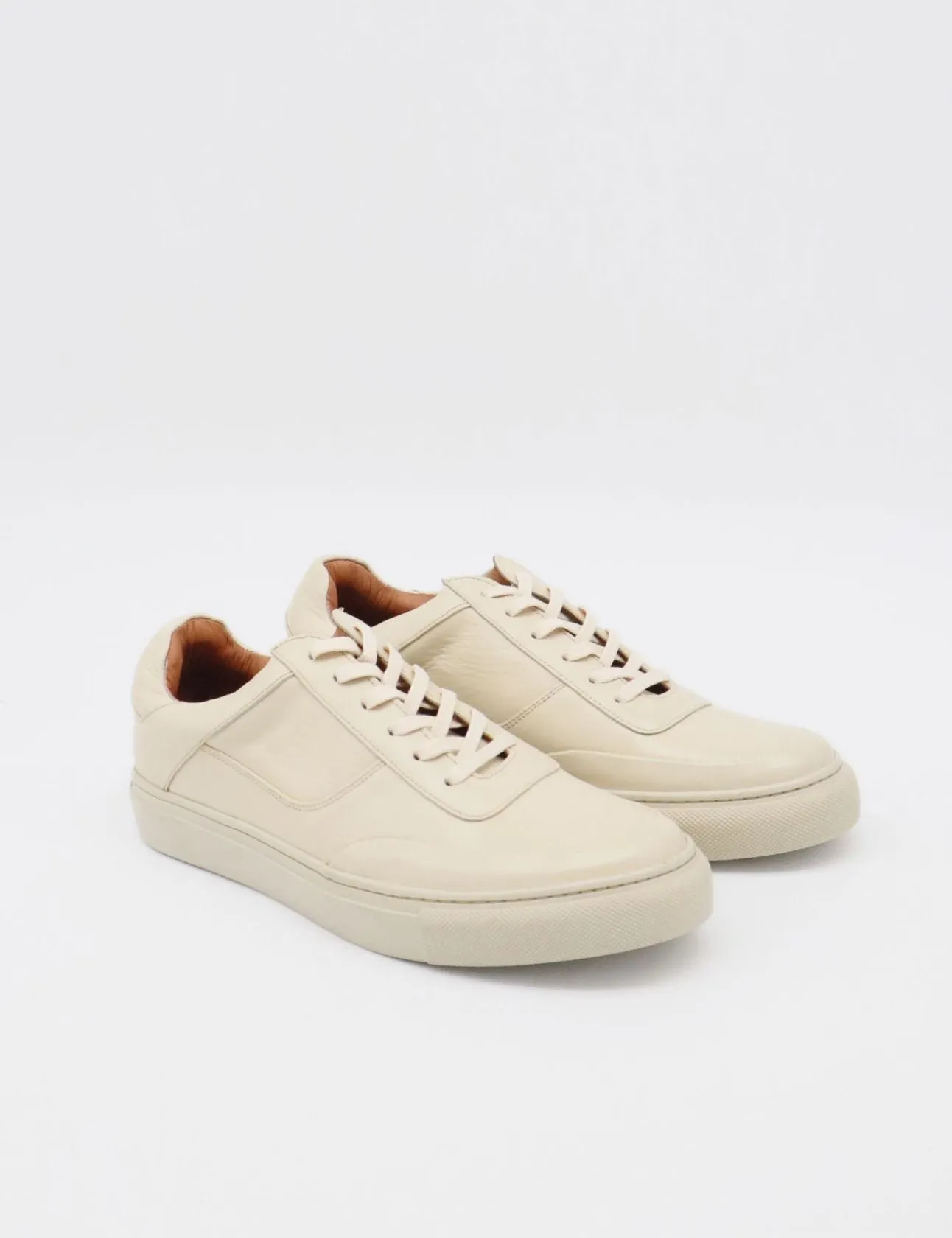 Martini sneakers in off white leather mens shoes