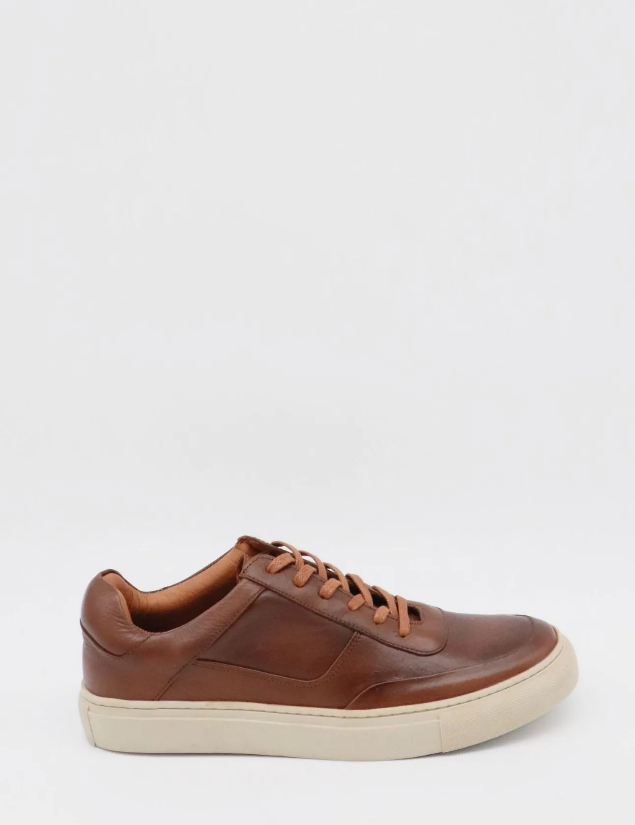 Martini sneakers in tan leather mens shoes