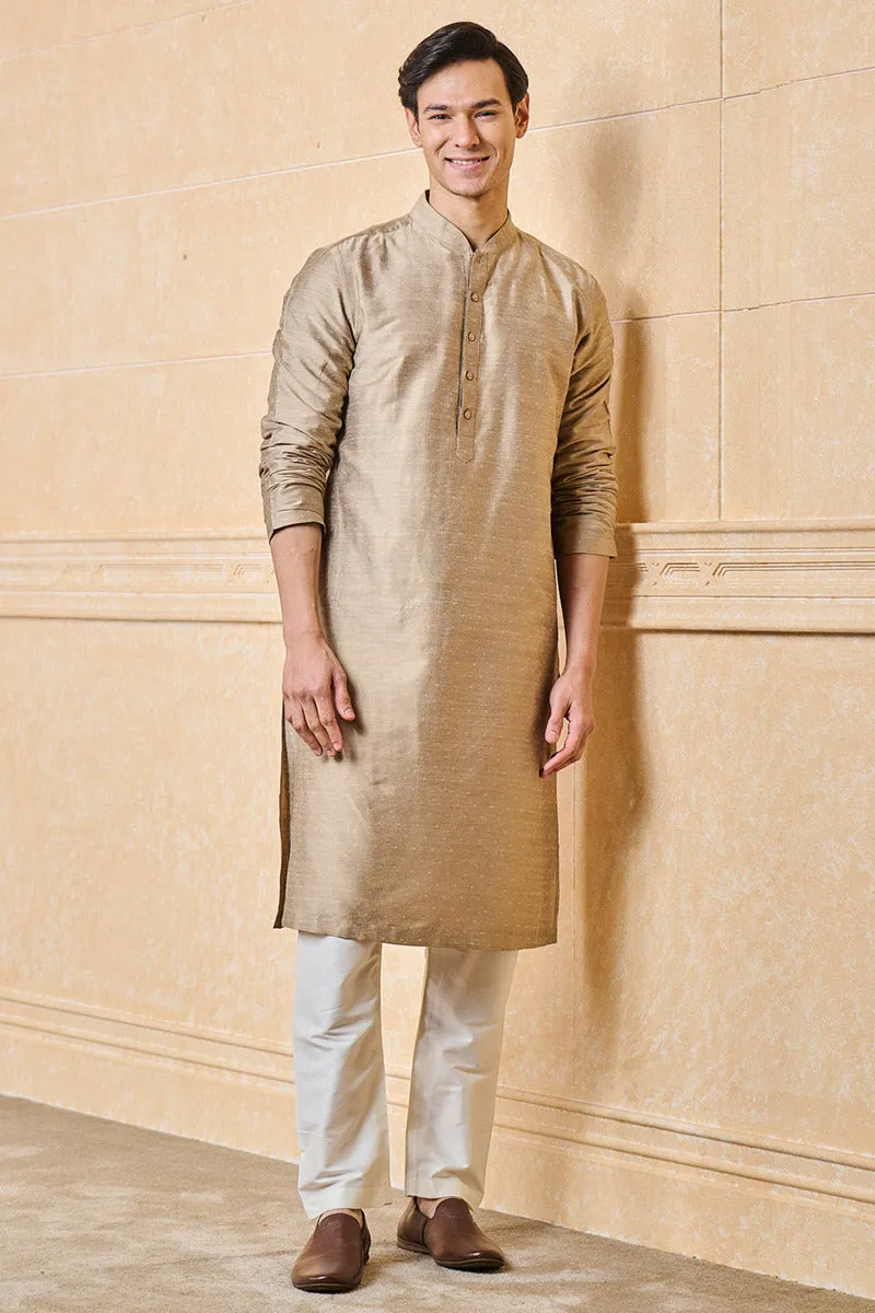 Medium Grey Jacquard Kurta