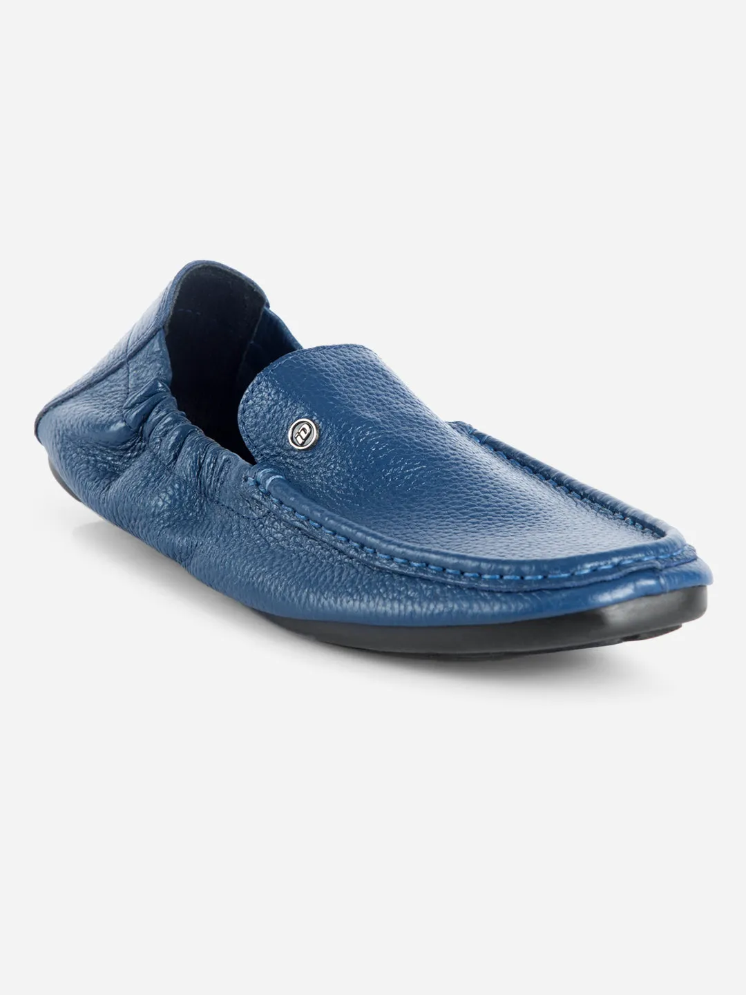 Men's Blue Elastic Collered Snug Fit Slip On (ID3057)