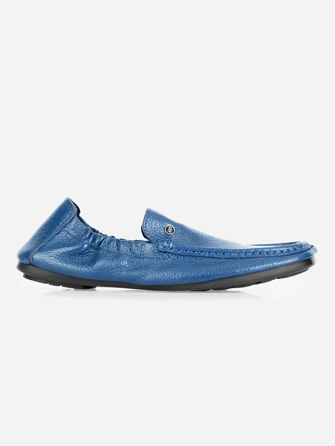 Men's Blue Elastic Collered Snug Fit Slip On (ID3057)