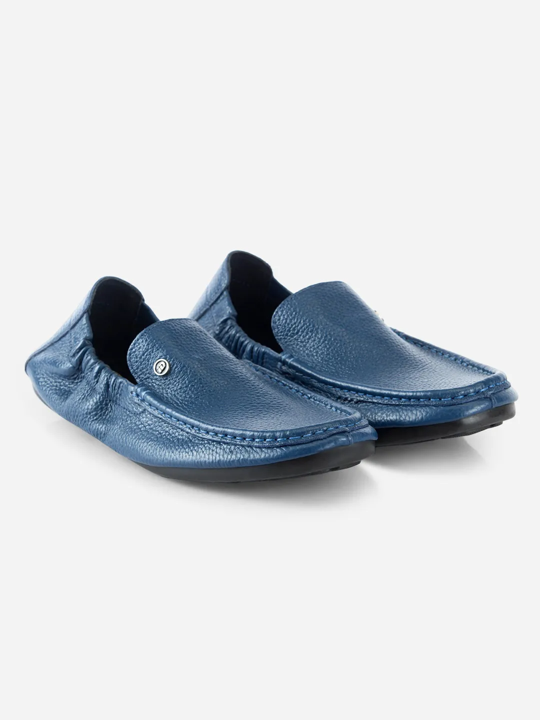 Men's Blue Elastic Collered Snug Fit Slip On (ID3057)