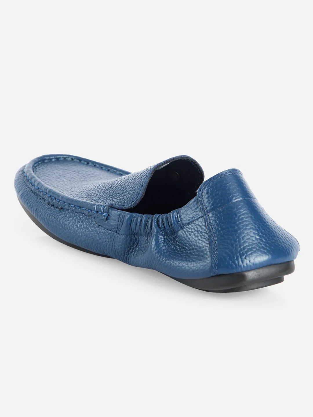 Men's Blue Elastic Collered Snug Fit Slip On (ID3057)