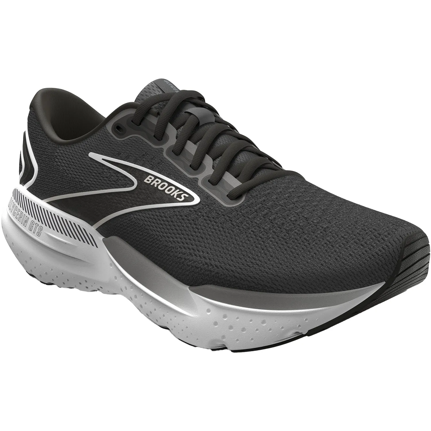 Men's Brooks Glycerin GTS 21 Black/Grey/White Mesh