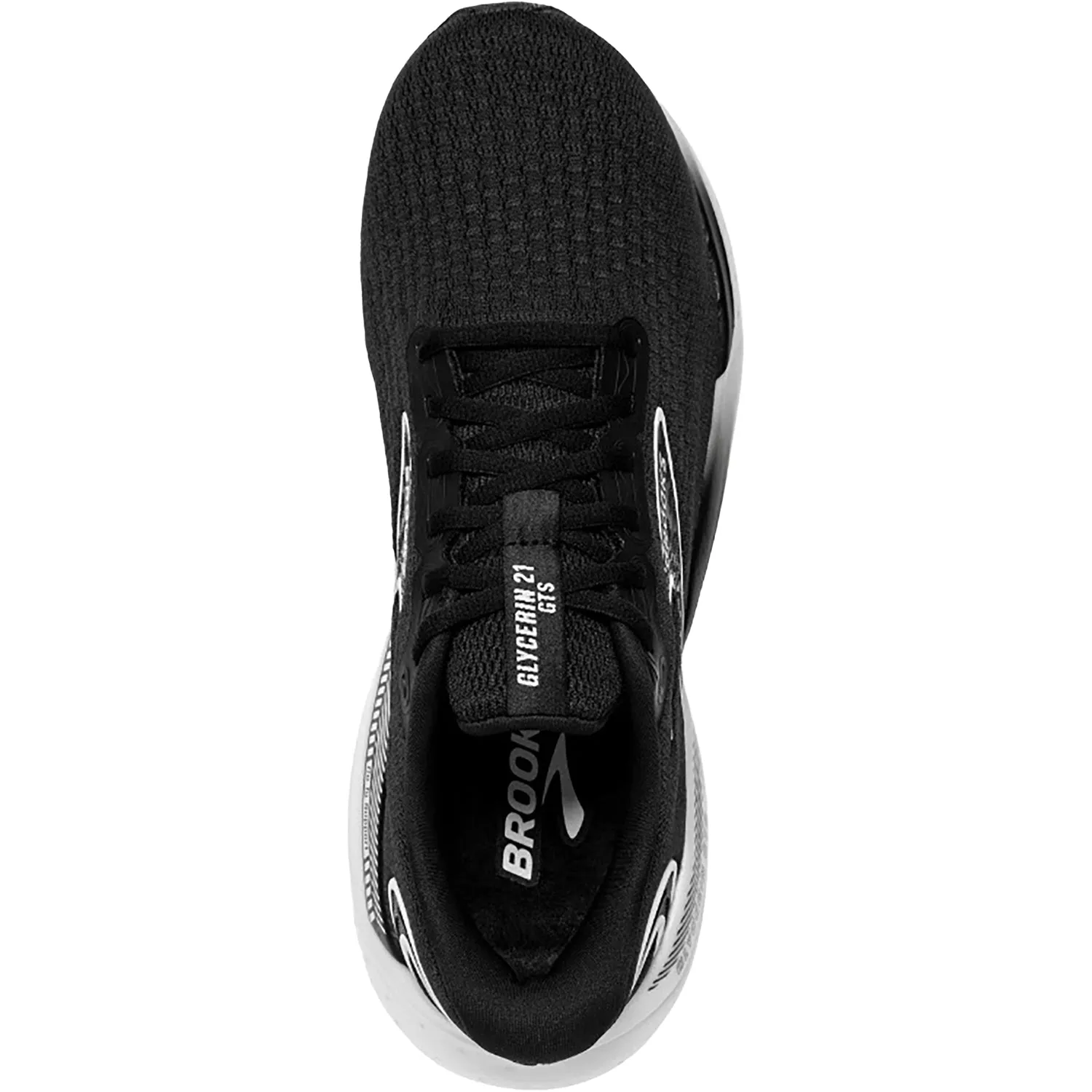 Men's Brooks Glycerin GTS 21 Black/Grey/White Mesh