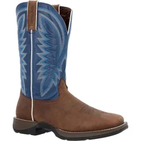 Men's Durango Rebel Saddle Brown 12" Denim Blue Tops - DDB0429