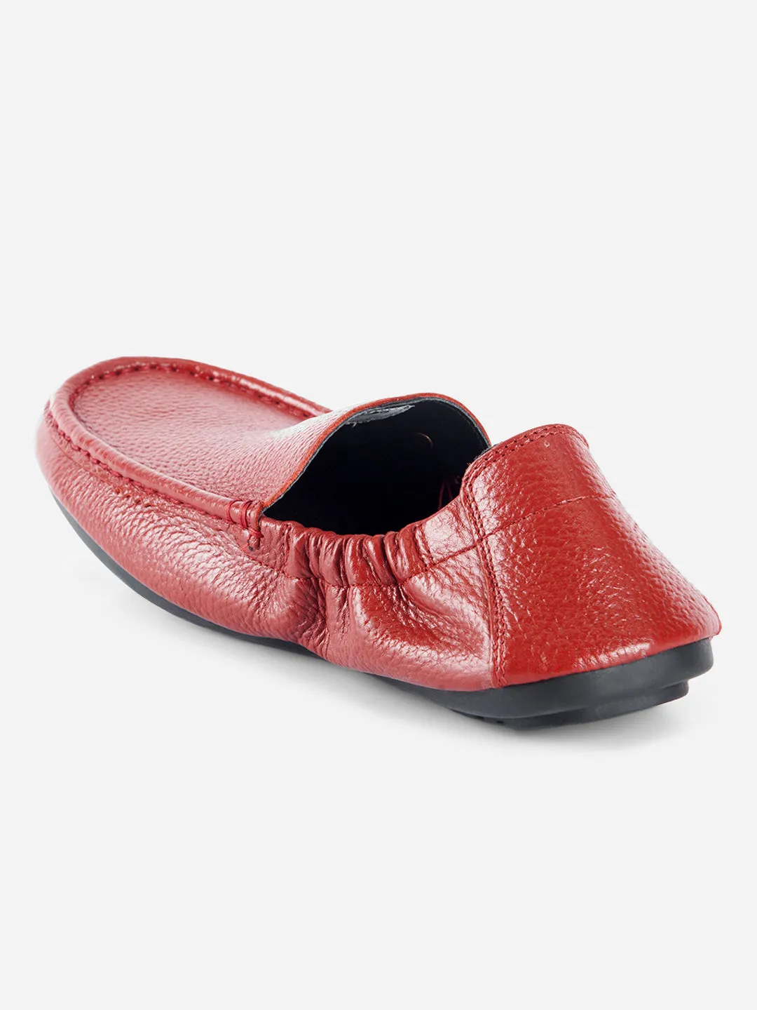 Men's Red Elastic Collered Snug Fit Slip On (ID3057)