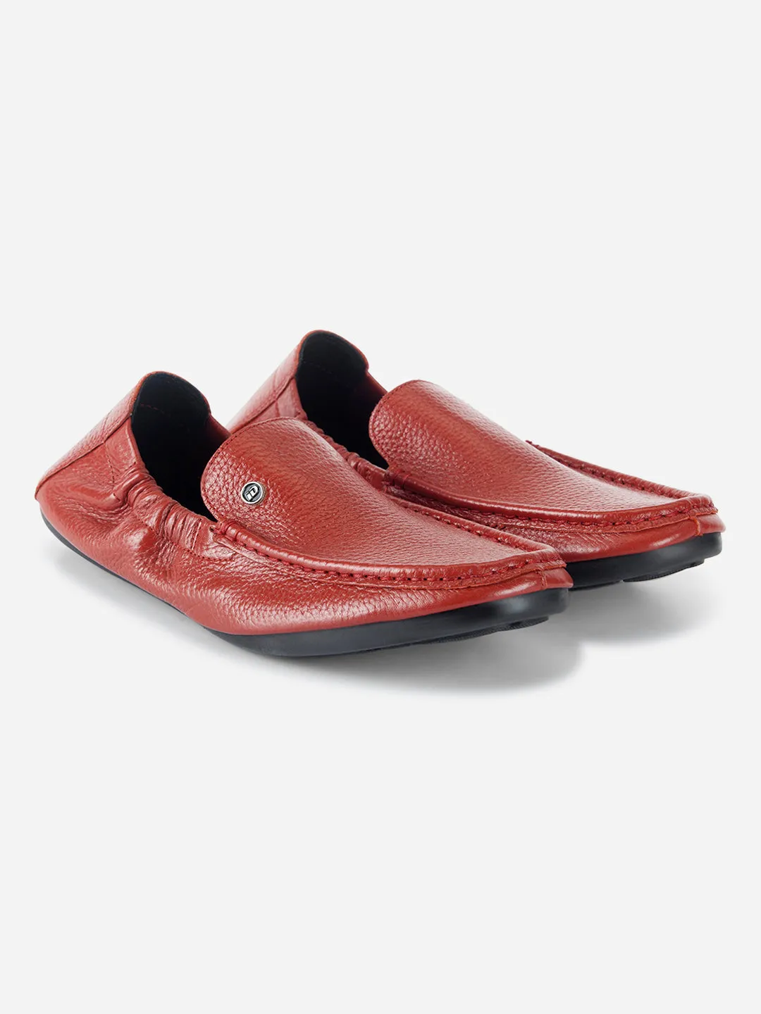 Men's Red Elastic Collered Snug Fit Slip On (ID3057)