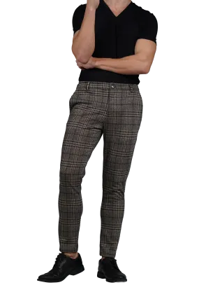 Men's Slim Fit Plaid Pants