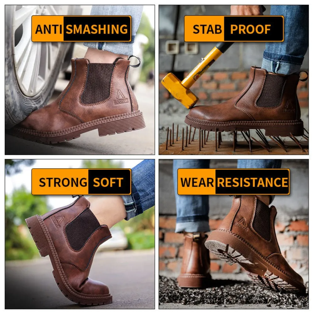 Men's Waterproof Vegan Leather Ankle Boots