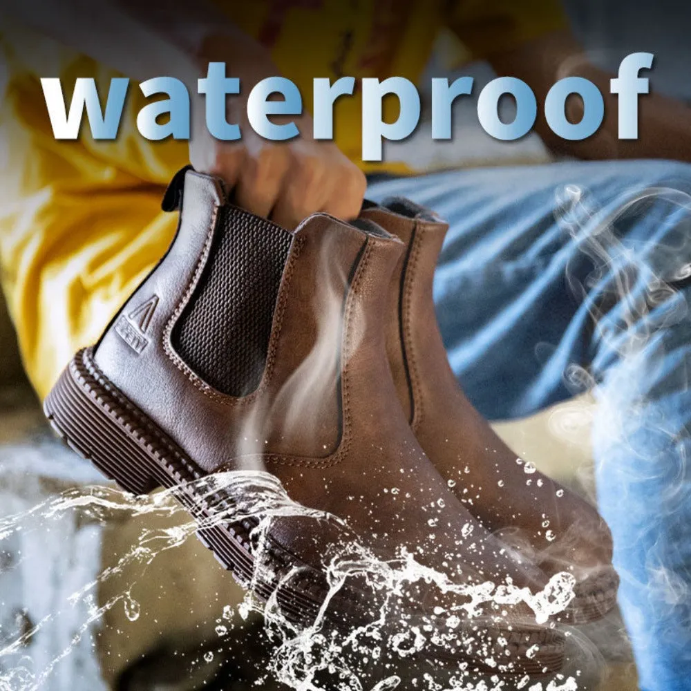 Men's Waterproof Vegan Leather Ankle Boots