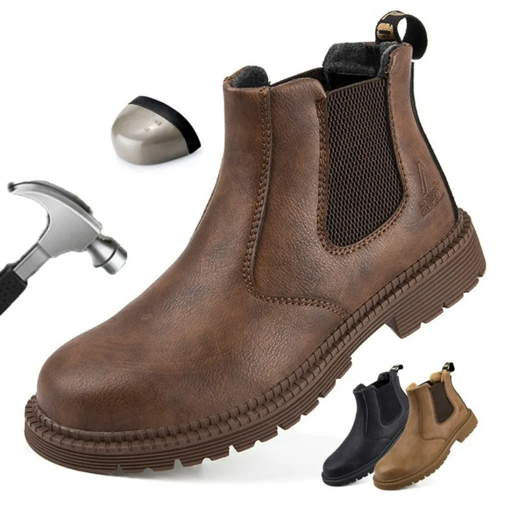 Men's Waterproof Vegan Leather Ankle Boots