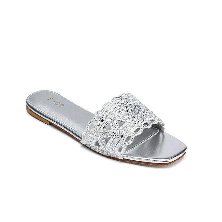 Mirror Cut Embellished Slide Sandal MY 319